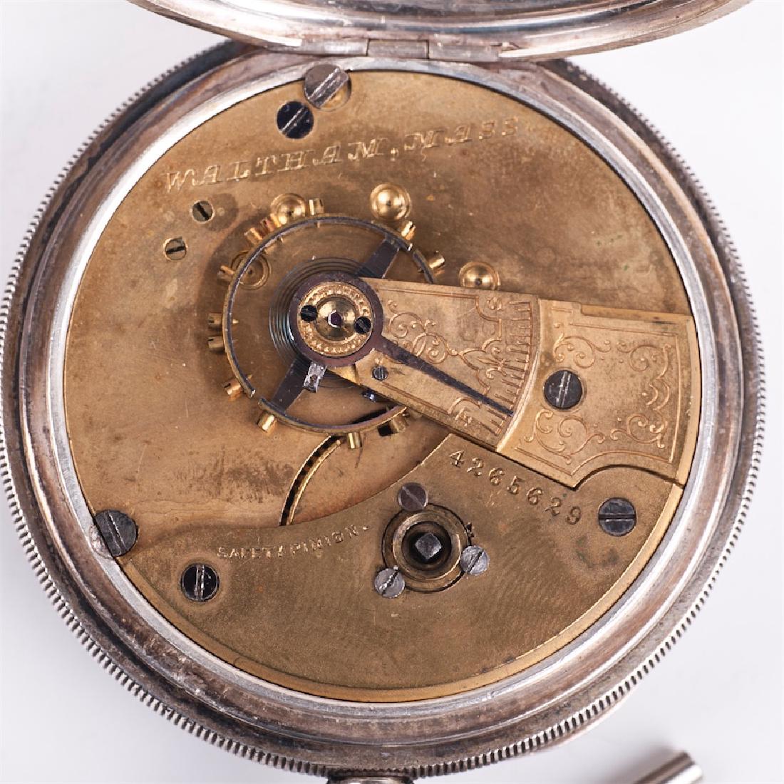 Silver pocket watch "A.W.W co" — image 5