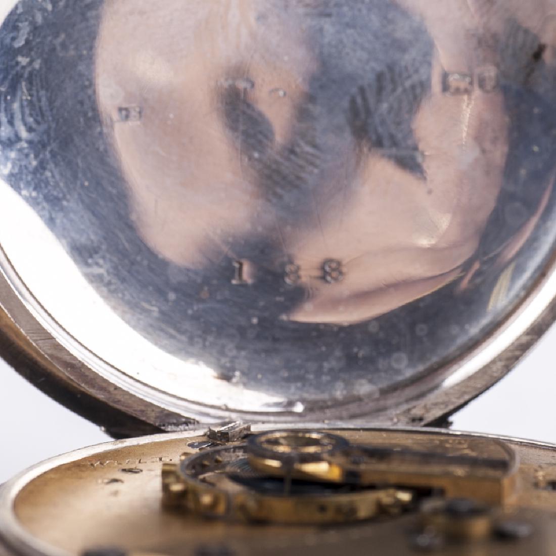 Silver pocket watch "A.W.W co" — image 6