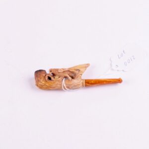 Antique smoking pipe with amber in case. — image 1