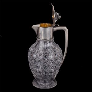 Faberge cast silver-gilt and cut crystal carafe — image 2