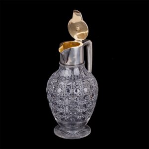 Faberge cast silver-gilt and cut crystal carafe — image 3