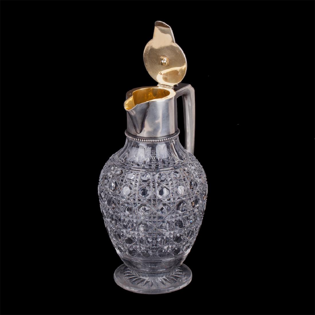 Faberge cast silver-gilt and cut crystal carafe — image 3