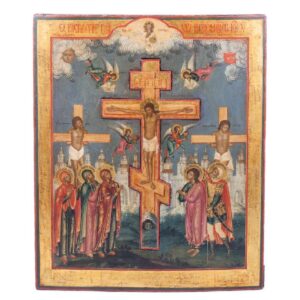 Rare Russian Icon of the Crucifixion — image 1