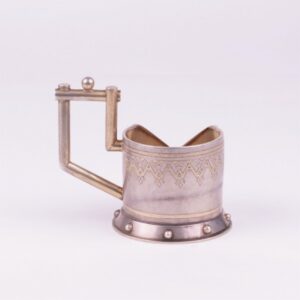 Russian silver teaglass-holder. 1879y. — image 3