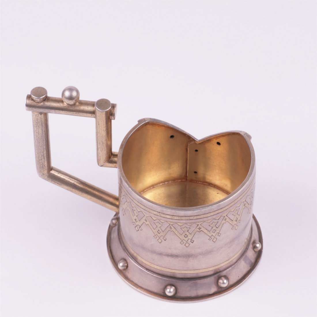 Russian silver teaglass-holder. 1879y. — image 4