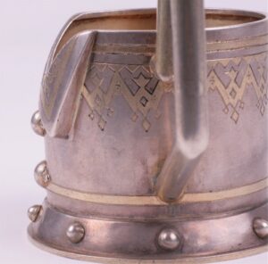 Russian silver teaglass-holder. 1879y. — image 5