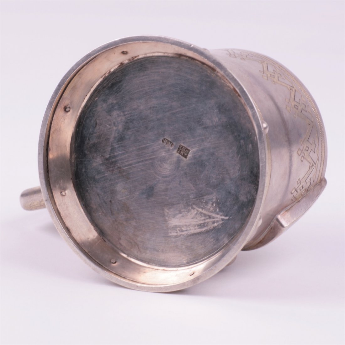 Russian silver teaglass-holder. 1879y. — image 6