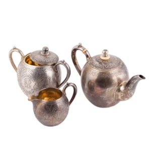 Silver tea set in historical style, P. Milukov — image 1