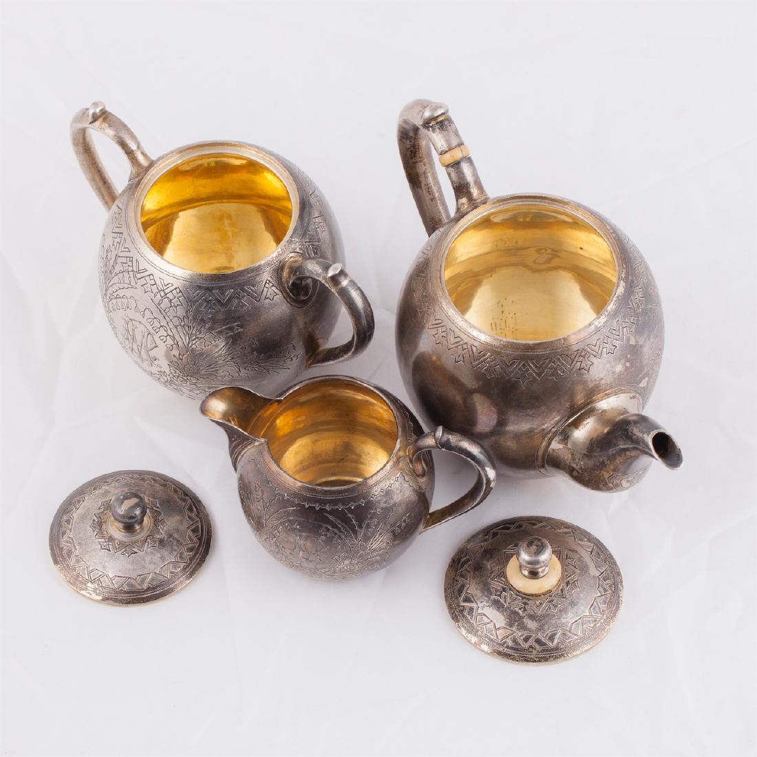 Silver tea set in historical style, P. Milukov — image 2
