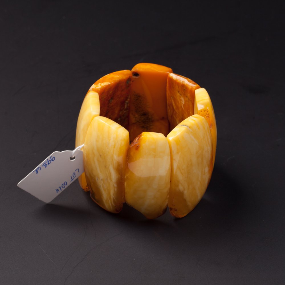 Antique amber hand bracelet. — image 6