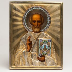 Icon Saint Nikolay Wonderworker. Khlebnikow. — image 1