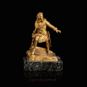 Rare Russian bronze "Peter the Great on the Ladozh — image 1
