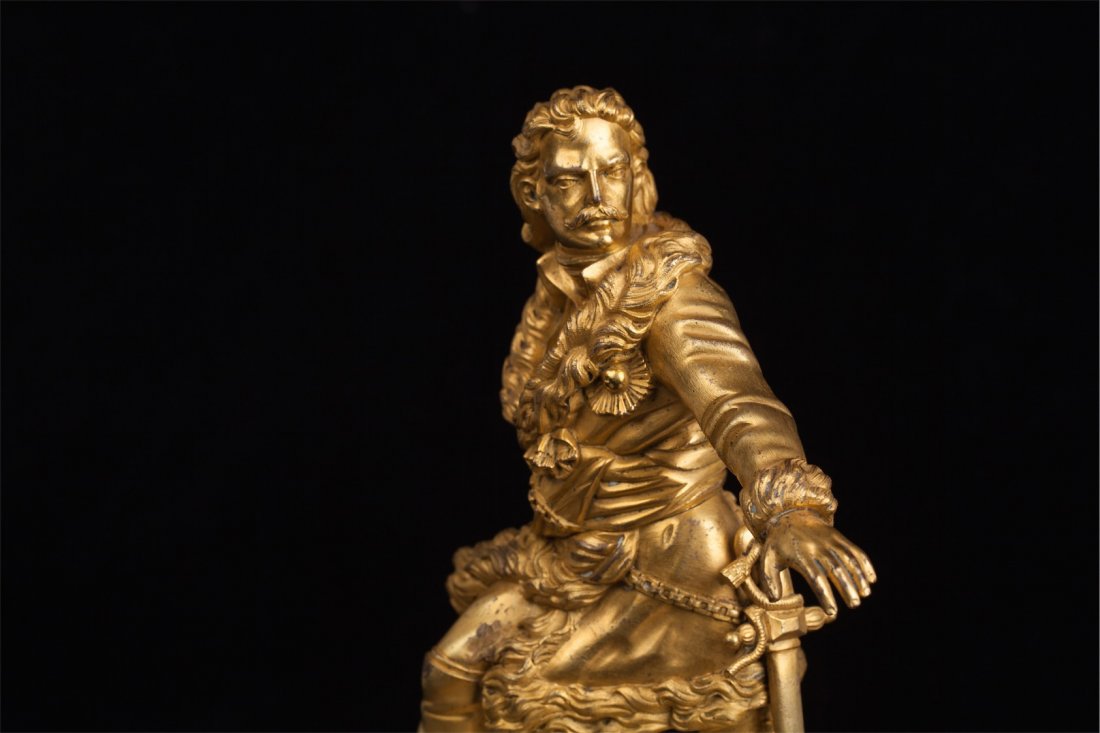 Rare Russian bronze "Peter the Great on the Ladozh — image 4