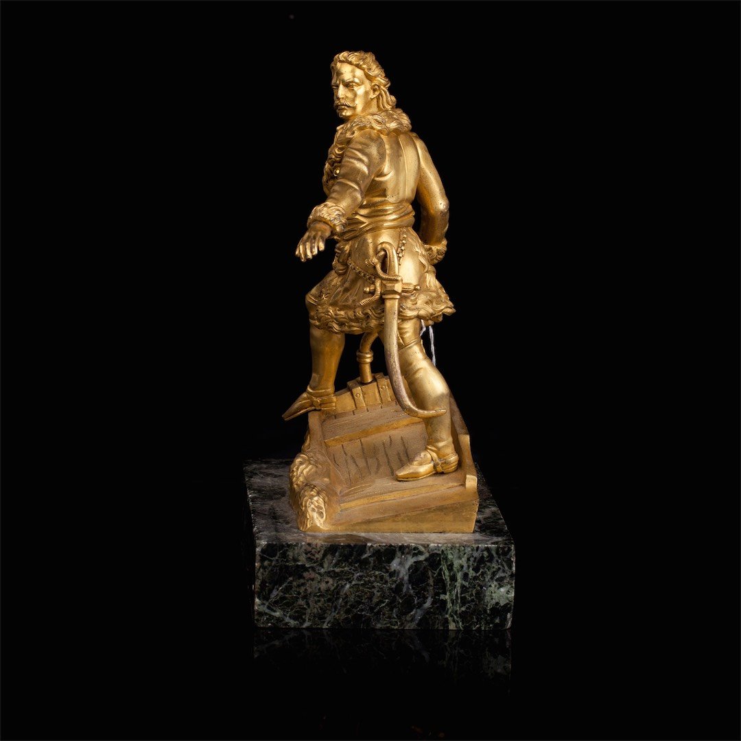 Rare Russian bronze "Peter the Great on the Ladozh — image 5