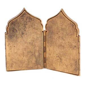 Russian bronze and enamel four-folding keeled triptych — image 3
