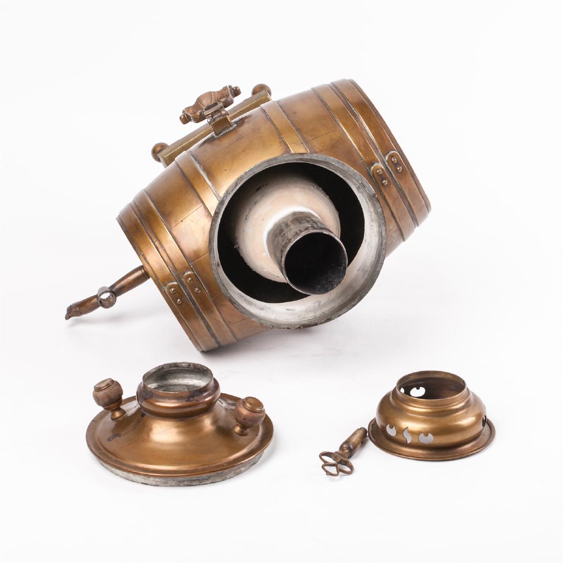 Russian copper samovar in the form of a barrel — image 6