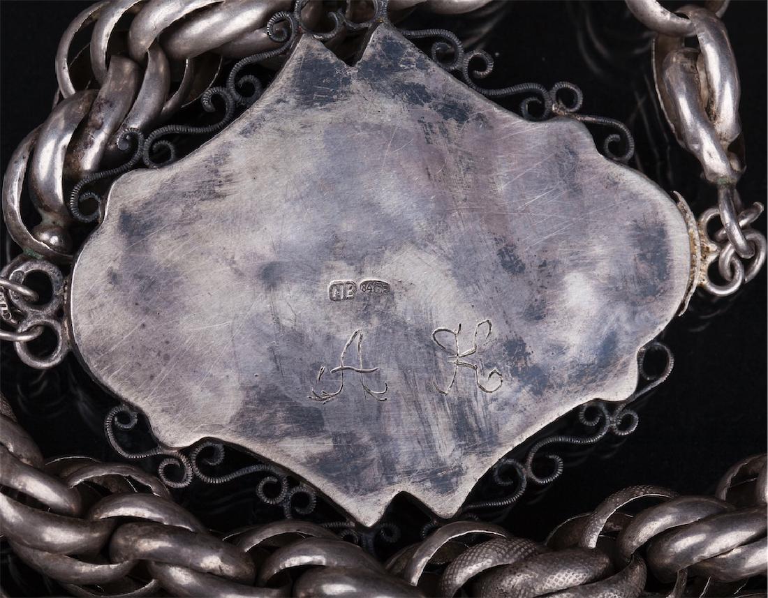 Russian silver and en plein enamel necklace-belt — image 3