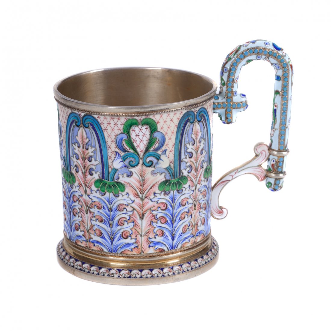Russian silver teaglass-holder. Nicolay Zverev. — image 1