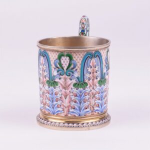 Russian silver teaglass-holder. Nicolay Zverev. — image 2