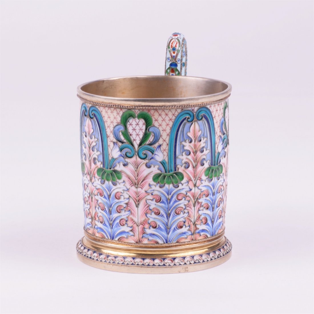 Russian silver teaglass-holder. Nicolay Zverev. — image 2