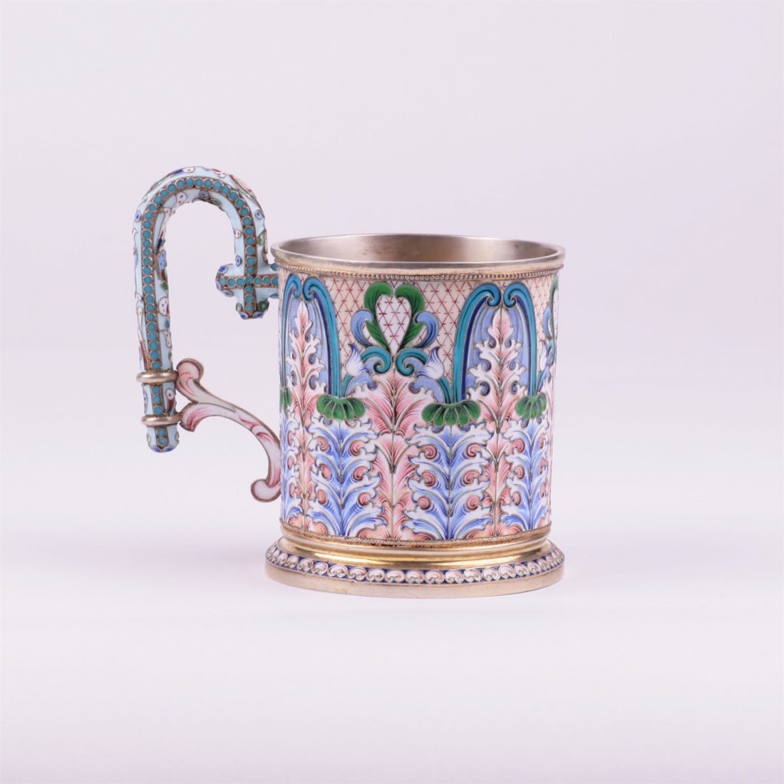 Russian silver teaglass-holder. Nicolay Zverev. — image 3