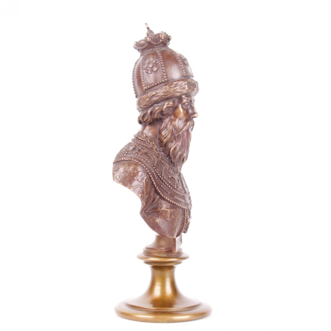 Russian bronze bust of Tzar Boris Godunov, F. Chopin — image 5