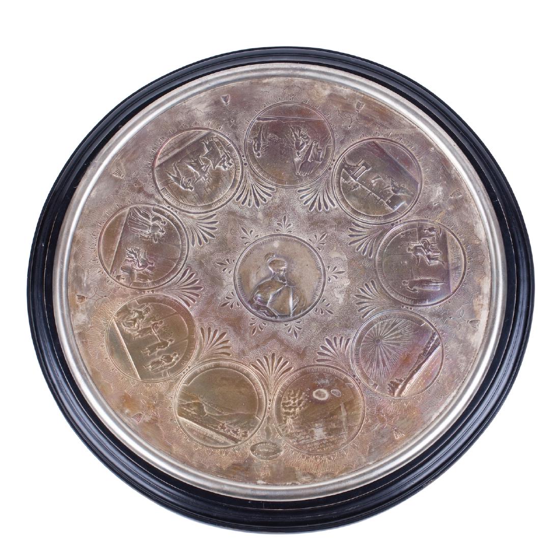 Russian presentation dish with medals — image 1