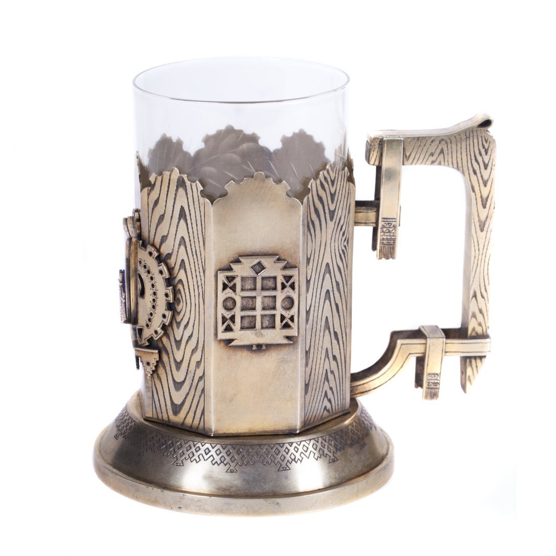 Russian silver teaglass holder. PED. 1880y. — image 1