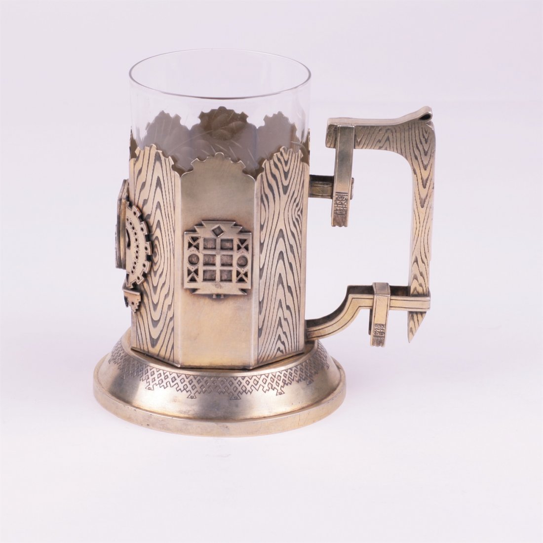 Russian silver teaglass holder. PED. 1880y. — image 4