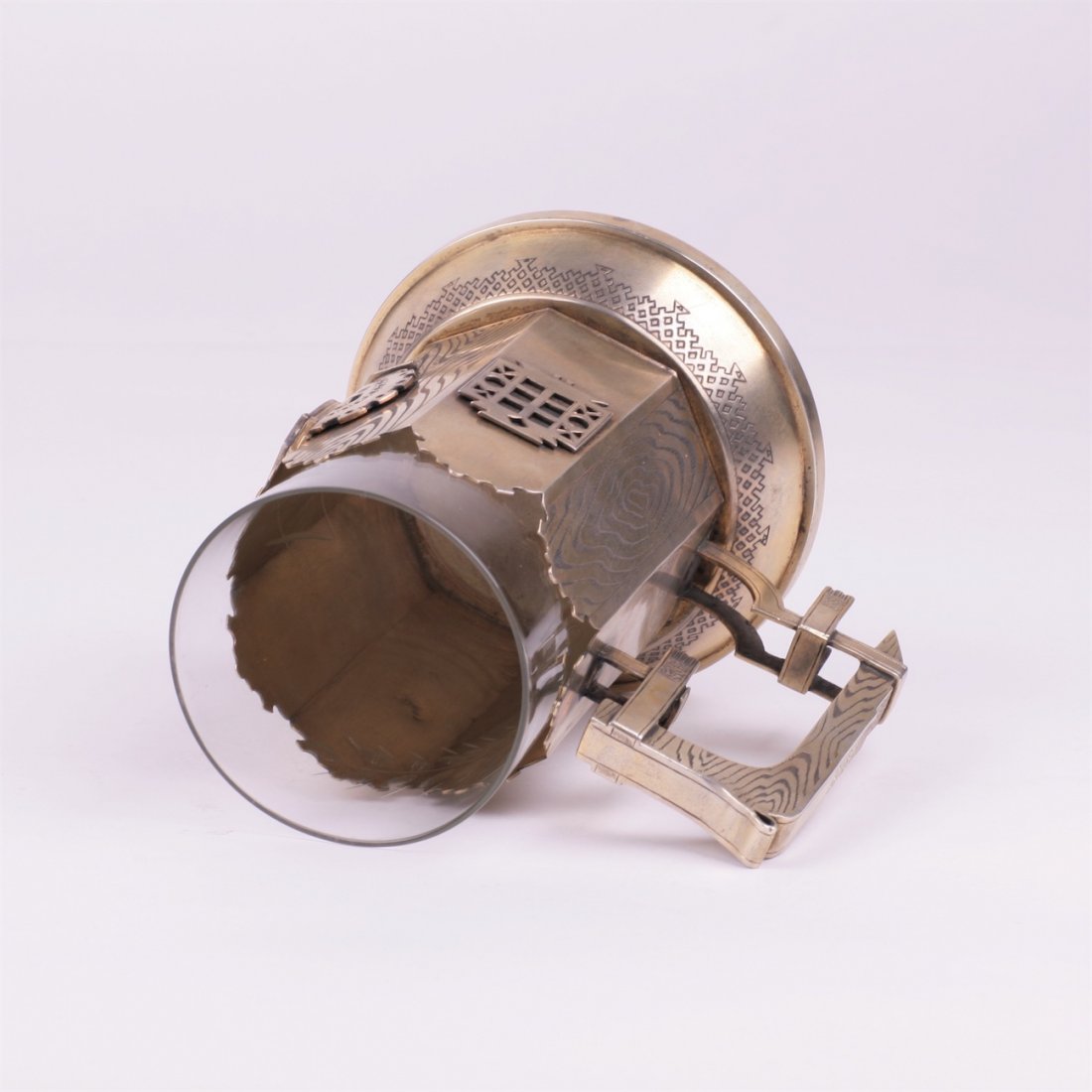 Russian silver teaglass holder. PED. 1880y. — image 5
