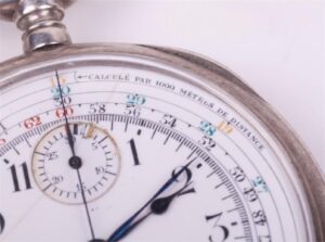 Silver chronograph pocket watch "Zenith" — image 3