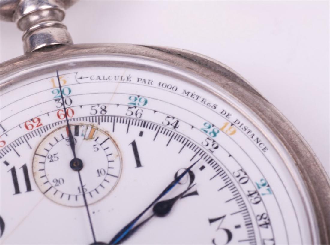 Silver chronograph pocket watch "Zenith" — image 3