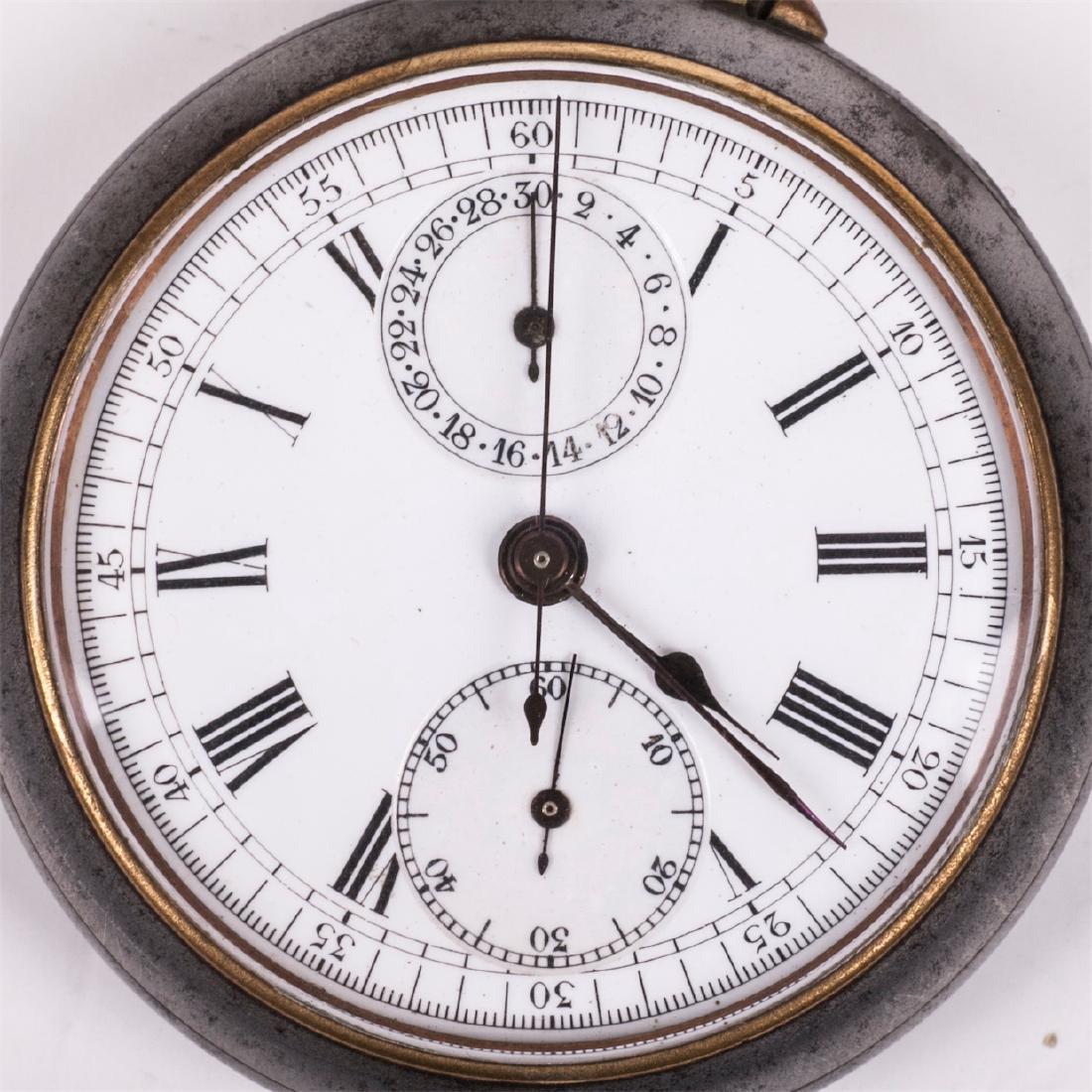 Metal chronograph pocket watch — image 2