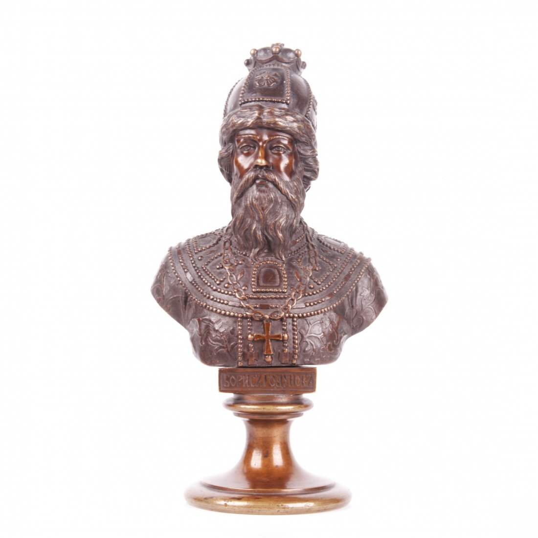 Russian bronze bust of Tzar Boris Godunov, F. Chopin — image 1