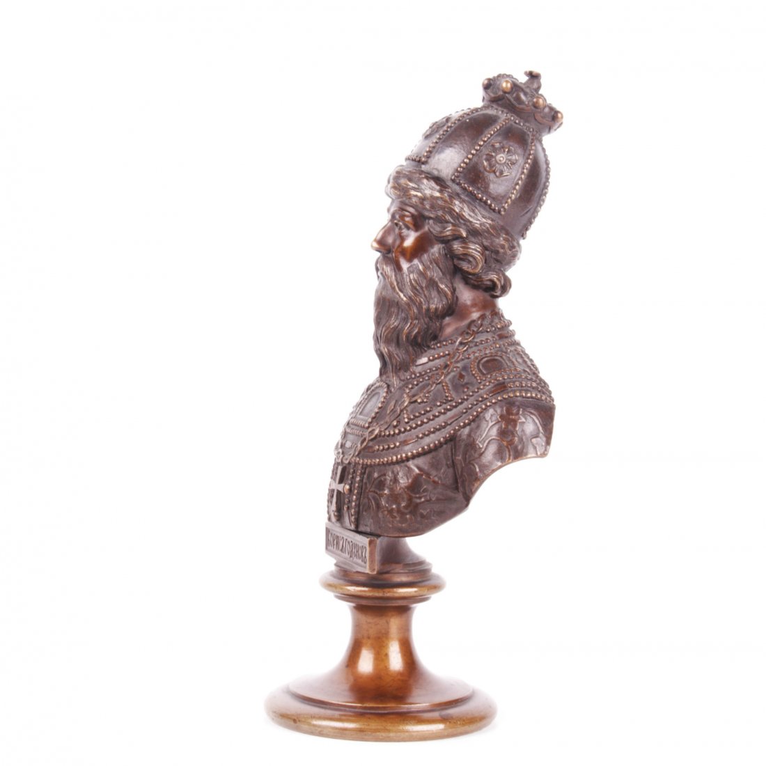 Russian bronze bust of Tzar Boris Godunov, F. Chopin — image 3