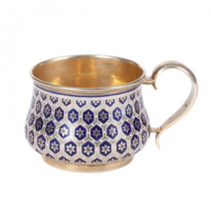 Russian silver teaglass-holder. Gustav Klingert. 1877y. — image 1