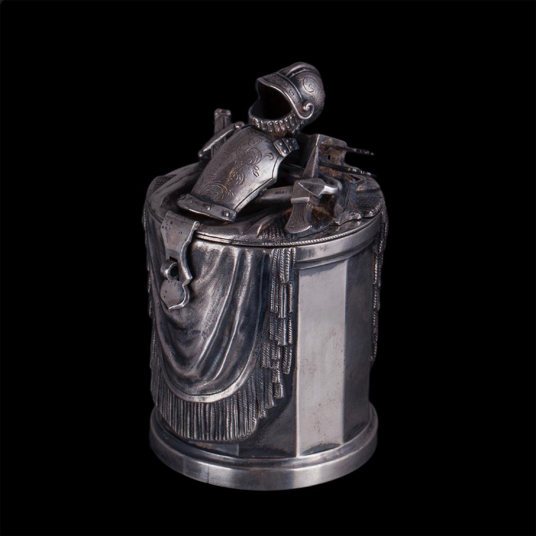 Unusual silver coin bank, Khlebnikov — image 1