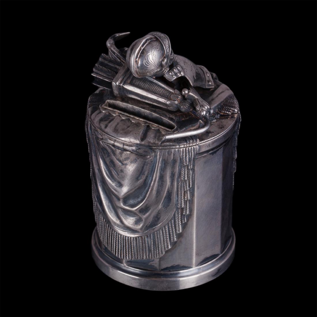 Unusual silver coin bank, Khlebnikov — image 3