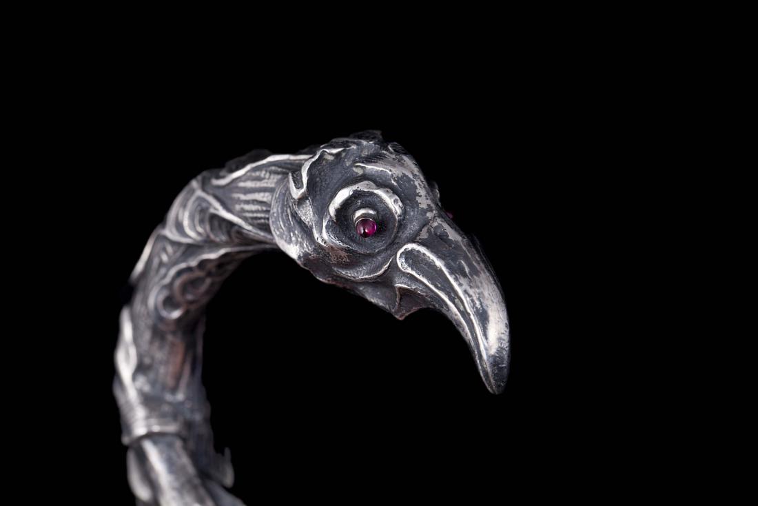 Decorative silver cane handle, Faberge — image 2