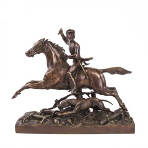 Rare Russian "Hunting" bronze sculpture — image 1