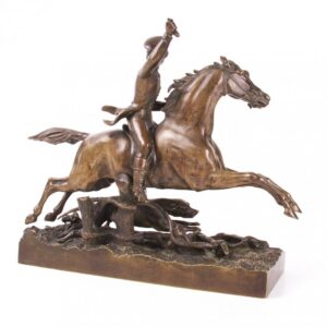 Rare Russian "Hunting" bronze sculpture — image 3