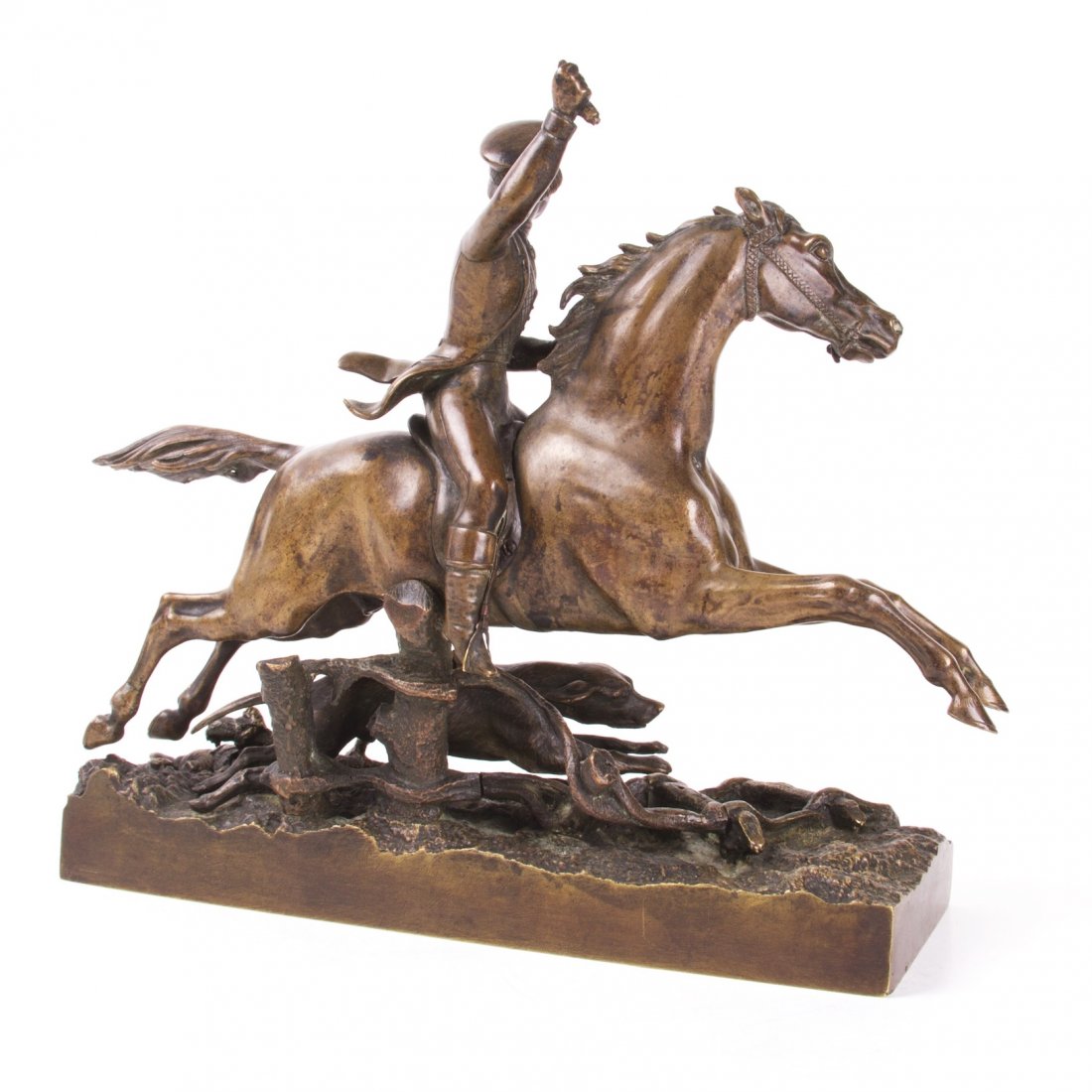 Rare Russian "Hunting" bronze sculpture — image 3