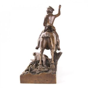 Rare Russian "Hunting" bronze sculpture — image 4