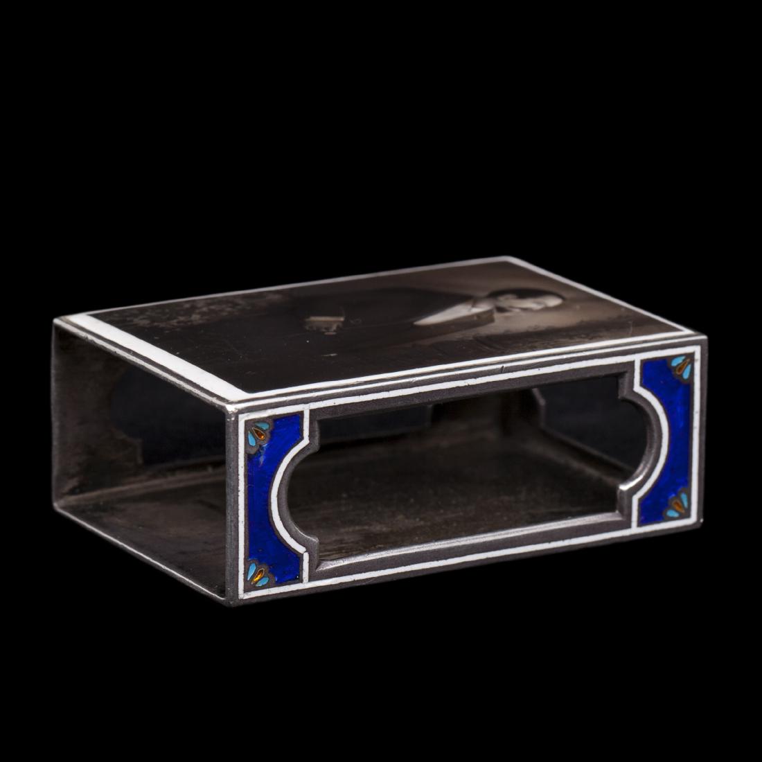 Russian commemorative silver match holder — image 3