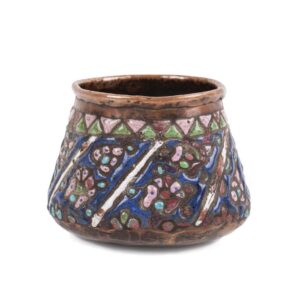 Russian copper and enamel salt cellar — image 1