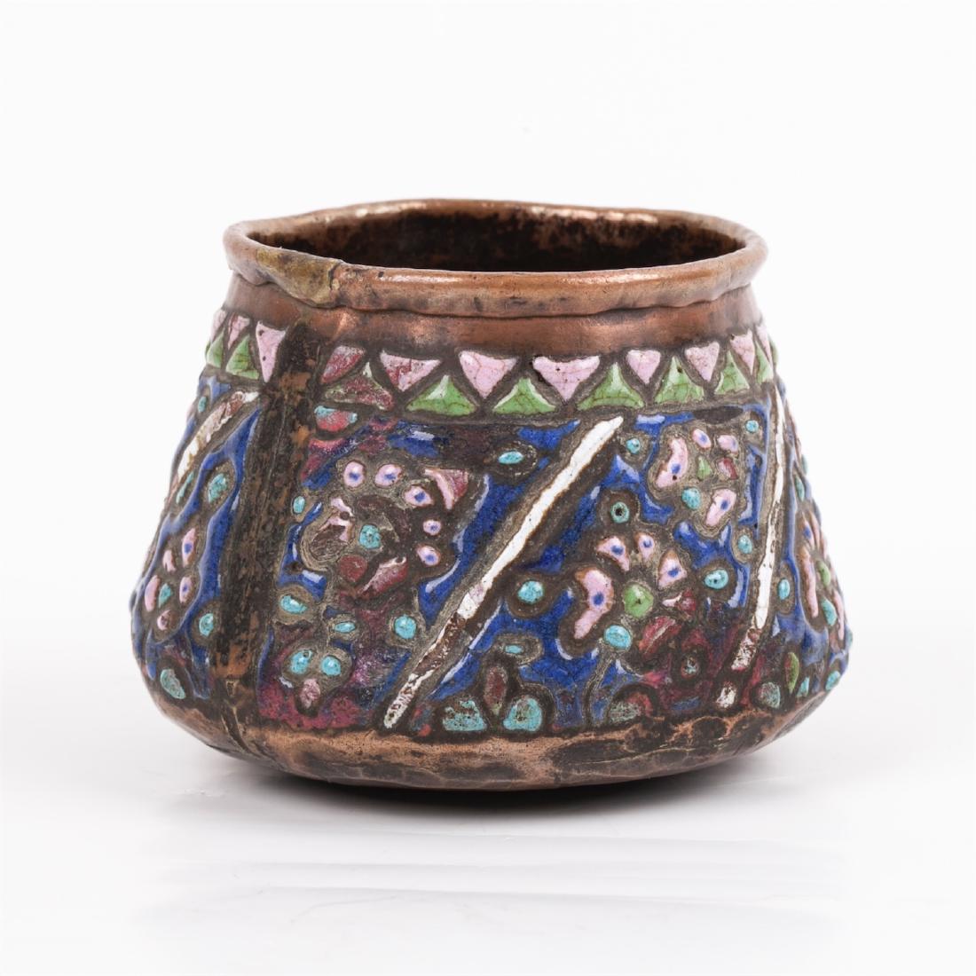Russian copper and enamel salt cellar — image 2