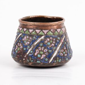 Russian copper and enamel salt cellar — image 3