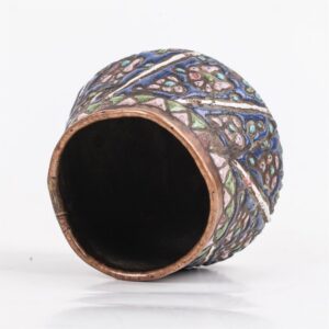 Russian copper and enamel salt cellar — image 4