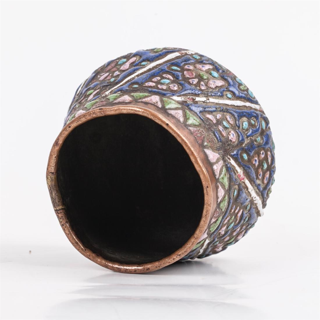 Russian copper and enamel salt cellar — image 4