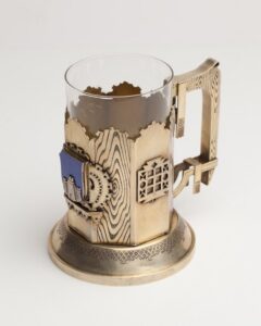 Glass holder withe the State emblem. Petersburg, 1880. — image 1
